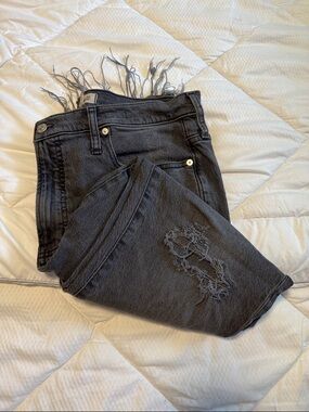 Madewell dark grey / Black Skinny The perfect vintage Jeans with Frayed Hem 32